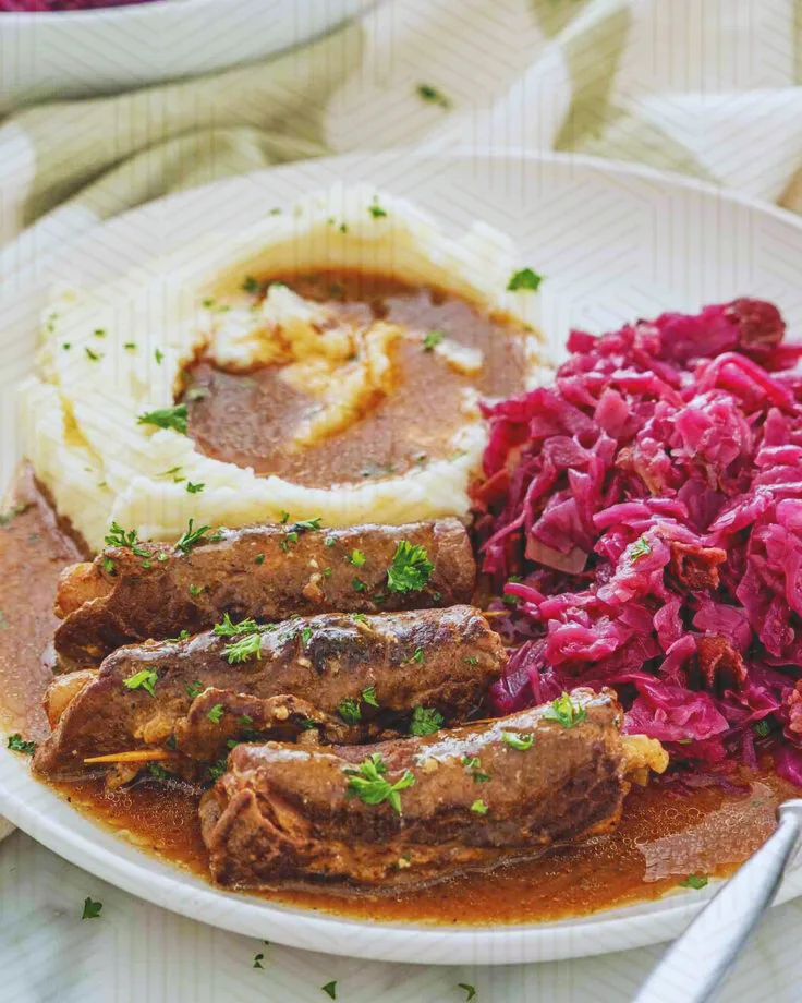 🥩 German Beef Rouladen Recipe – Tender Rolls with Rich Gravy recipe food