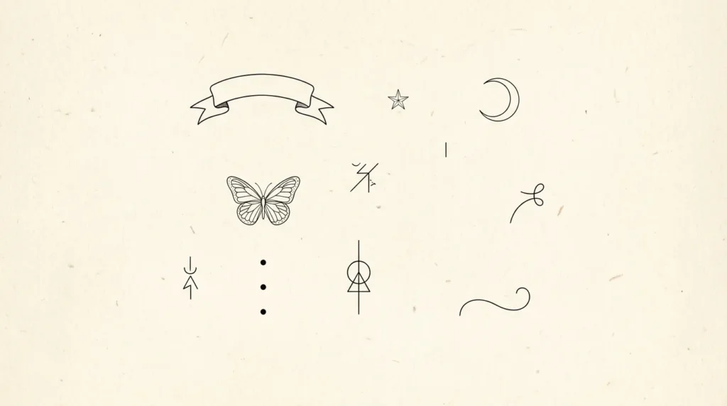 1970s rock era tattoo flash in bon scott tattoos era style with lightning bolt and bold symbols