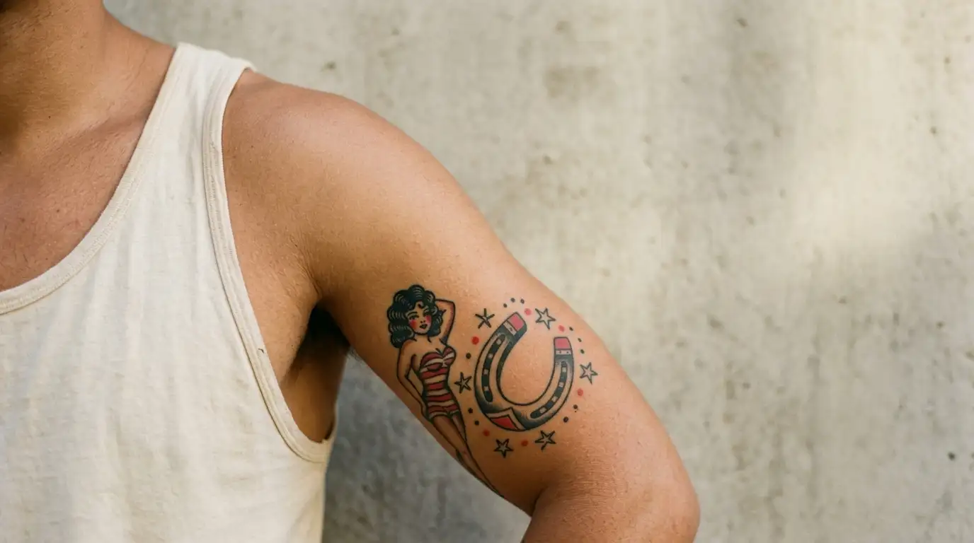 amy winehouse tribute tattoo idea with traditional heart and banner