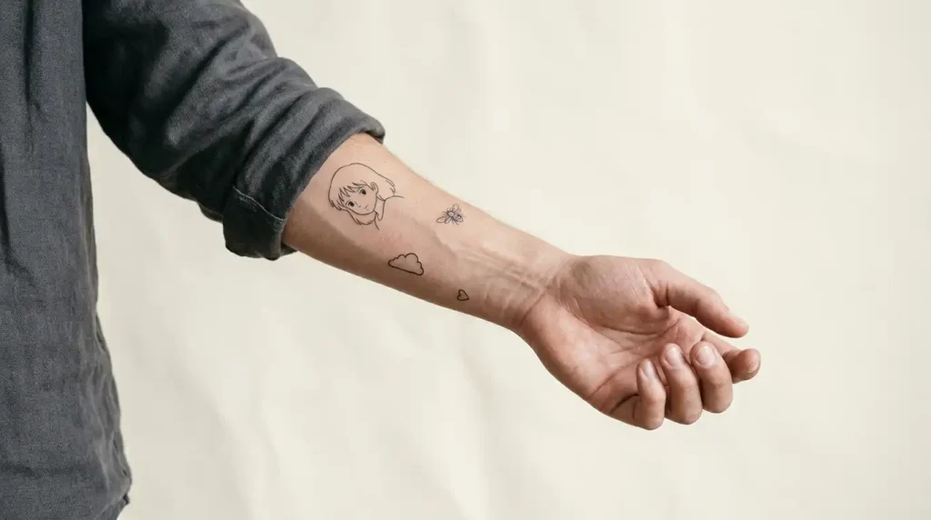 Ariana Grande tattoos style guide fine-line cloud