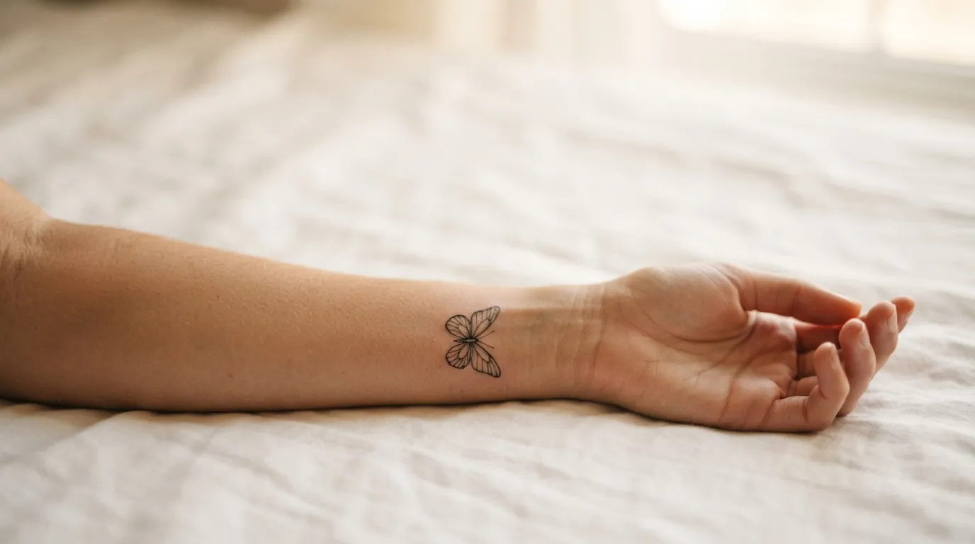 Fine Line Butterfly Tattoos