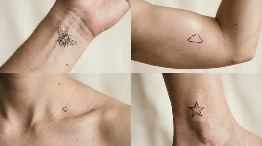 Fine line cloud tattoo on an anonymous middle finger inspired by Ariana Grande tattoos