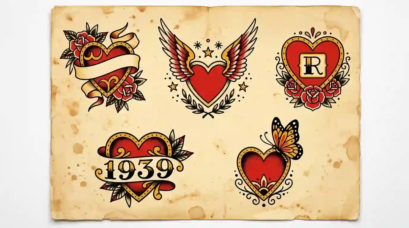 traditional heart tattoo designs with banner inspired by amy winehouse heart tattoos